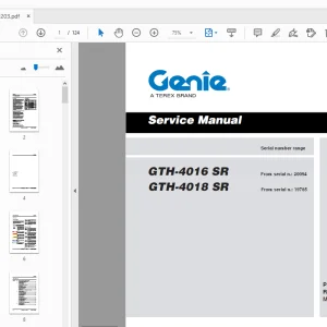 Genie GTH-4016 SR GTH-4018 SR Service Manual 57.4400.9203 - PDF DOWNLOAD