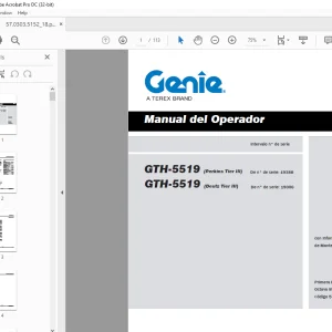 Genie GTH-5519 GTH-5519 Manual del Operador PDF