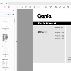 Genie GTH-5519 Parts Manual 645001 - PDF DOWNLOAD