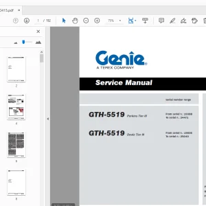Genie GTH-5519 Perkins Tier III GTH-5519 Deutz Tier III Service Manual - PDF