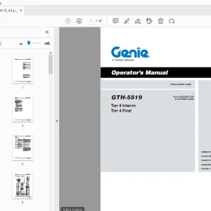 Genie GTH-5519 Tier 4 Interim Final Operation Manual PDF