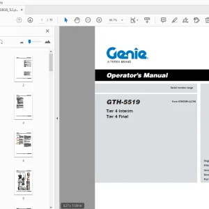 Genie GTH-5519 Tier 4 Interim Tier 4 Final Operator's Manual - PDF