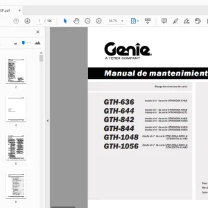 Genie GTH-636 GTH-644 GTH-842 GTH-844 GTH-1048 GTH-1056 Manual de mantenimiento - PDF