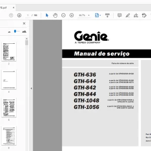 Genie GTH-636 GTH-644 GTH-842 GTH-844 GTH-1048 GTH-1056 Manual de serviço - PDF
