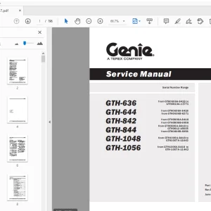 Genie GTH-636 GTH-644 GTH-842 GTH-844 GTH-1048 GTH-1056 Service Manual - PDF