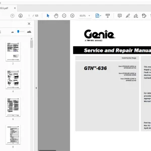 Genie GTH-636 Service & Repair Manual 1272853 - PDF DOWNLOAD