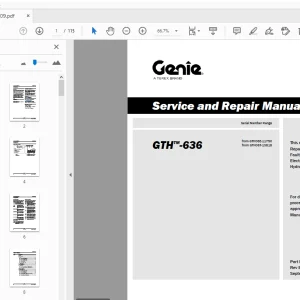 Genie GTH-636 Service and Repair Manual 1287209 - PDF DOWNLOAD