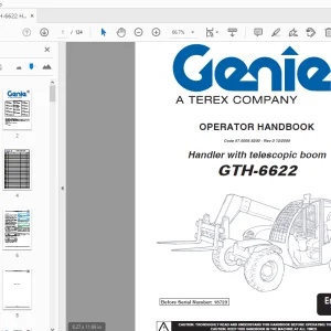 Genie GTH-6622 Handler with telescopic boom Operator's Manual PDF