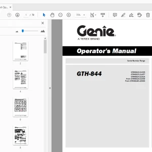 Genie GTH-844 Operator's Manual 1267188