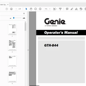 Genie GTH-844 Operator's Manual 237108 - PDF DOWNLOAD