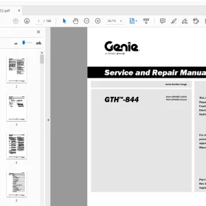 Genie GTH-844 Service & Repair Manual 1288232 - PDF DOWNLOAD