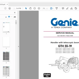 Genie Handler with telescopic boom GTH 55-19 Service Manual - PDF DOWNLOAD