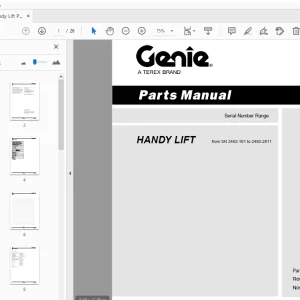 Genie Handy Lift Parts Manual 22187 - PDF DOWNLOAD