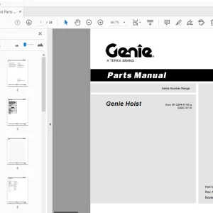 Genie Hoist Parts Manual 20942 - PDF DOWNLOAD