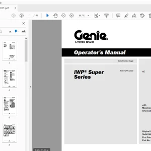 Genie IWP Super Series Operator's Manual 1298037 - PDF