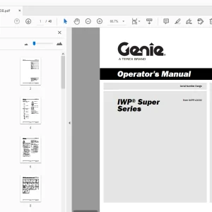 Genie IWP Super Series Operator's Manual 1298038 - PDF DOWNLOAD