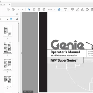 Genie IWP Super Series Operator's Manual 133485 - PDF DOWNLOAD