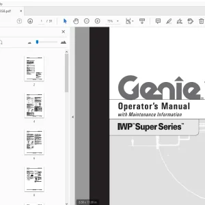 Genie IWP Super Series Operator's Manual 145358 - PDF DOWNLOAD