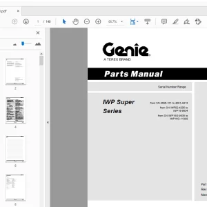 Genie IWP Super Series Parts Manual 38140 - PDF DOWNLOAD