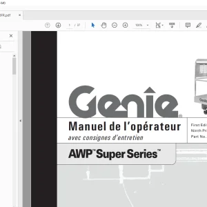 Genie Lift AWP Super Series Manuel de l'opérateur 37168