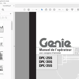 Genie Lift DPL-25S DPL-30S DPL-35S Manuel de l'opérateur 162436