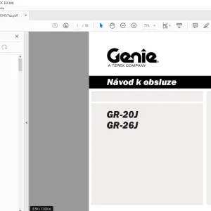 Genie Lift GR-20J GR-26J Návod k Obsluze Manual