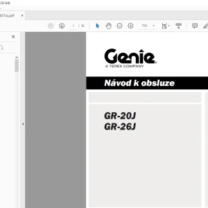 Genie Lift GR-20J GR-26J Návod k Obsluze Manual T110457