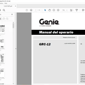 Genie Lift GRC-12 Manual del operario 133574 - PDF DOWNLOAD (Spanish)