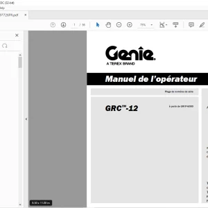 Genie Lift GRC-12 Manuel de l’opérateur 1297726