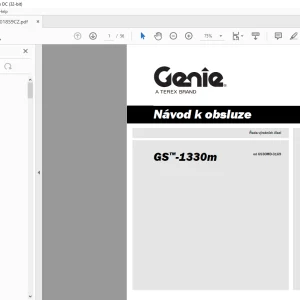 Genie Lift GS-1330m Návod k Obsluze Manual 1301859