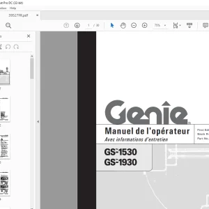Genie Lift GS-1530 GS-1930 Manuel de l’opérateur 39527FR