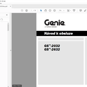 Genie Lift GS-2032 GS-2632 Návod k Obsluze Manual 1000034