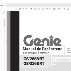 Genie Lift GS-2668RT GS-2668RT Manuel de l'opérateur 82414