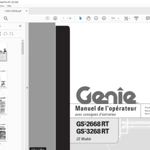 Genie Lift GS-2668RT GS-3268RT Manuel de l’opérateur 1000190FR