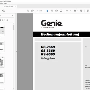 Genie Lift GS-2669 GS-3369 GS-4069 Bi-Energy Power Bedienungsanleitung 1252741