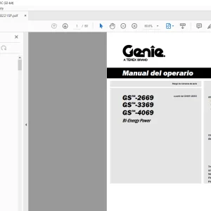 Genie Lift GS-2669 GS-3369 GS™-4069 Manual del operario
