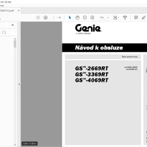 Genie Lift GS-2669RT GS-3369RT GS-4069RT Návod k Obsluze Manual 1305657