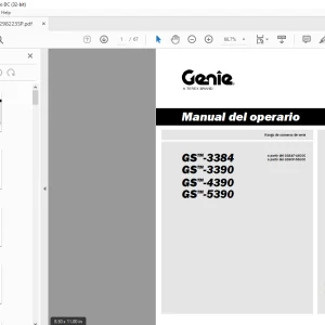 Genie Lift GS-3384 GS™-3390 GS-4390 GS-5390 Manual del operario
