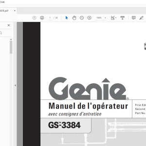 Genie Lift GS-3384 Manuel de l'opérateur 82206FR