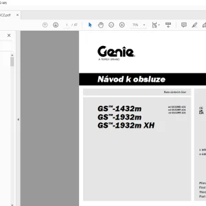 Genie Lift GS-1432m GS-1932m GS-1932m XH Návod k Obsluze Manual