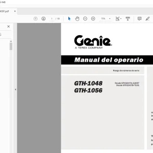 Genie Lift GTH-1048 GTH-1056 Manual del operario PDF