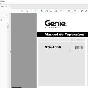 Genie Lift GTH-1056 Manuel de l’opérateur 1267189 PDF