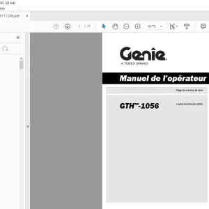 Genie Lift GTH-1056 Manuel de l’opérateur 1281112 PDF