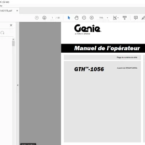 Genie Lift GTH-1056 Manuel de l’opérateur 1311461 PDF