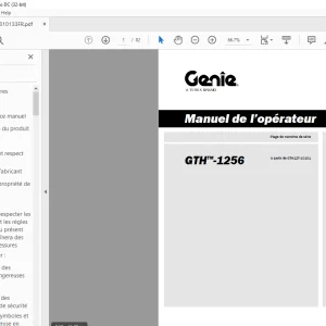 Genie Lift GTH-1256 Manuel de l’opérateur 1310133 PDF
