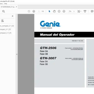 Genie Lift GTH-2506 GTH-3007 Manual del Operador - PDF DOWNLOAD