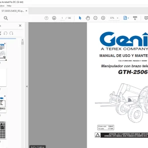 Genie Lift GTH-2506 MANUAL DE USO Y MANTENIMIENTO PDF