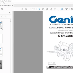 Genie Lift GTH-2506 MANUAL DE USO Y MANTENIMIENTO - PDF
