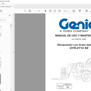 Genie Lift GTH-3713 SX MANUAL DE USO Y MANTENIMIENTO PDF