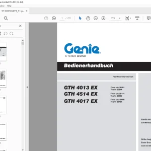 Genie Lift GTH 4013 EX GTH 4514 EX GTH 4017 EX Bedienerhandbuch
